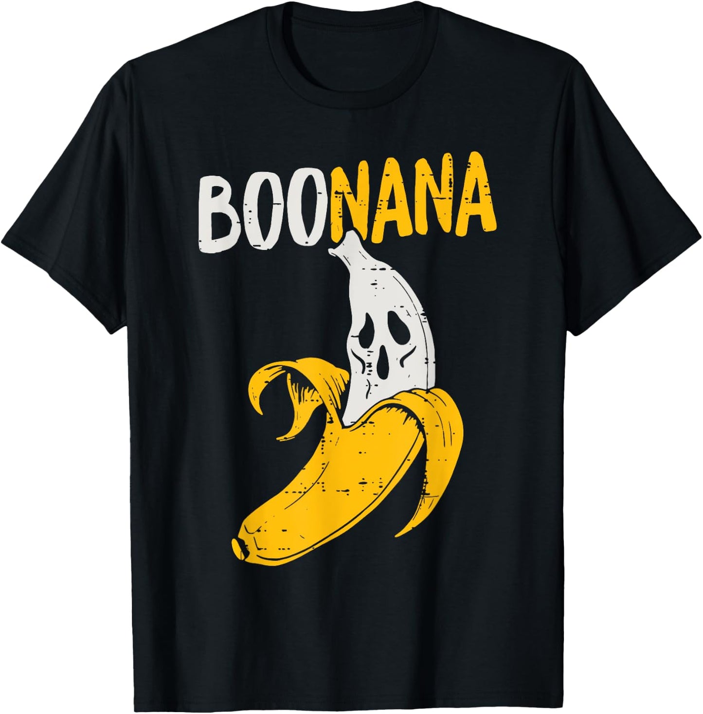 Cute Ghost Banana Halloween Costume Funny Kids Women Boonana T-Shirt - T-Shirt | Black