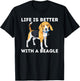 Life Is Better With A Beagle - Beagle Dog Lover Pet Owner Men Women Girls Kids T-Shirt - T-Shirt | Black