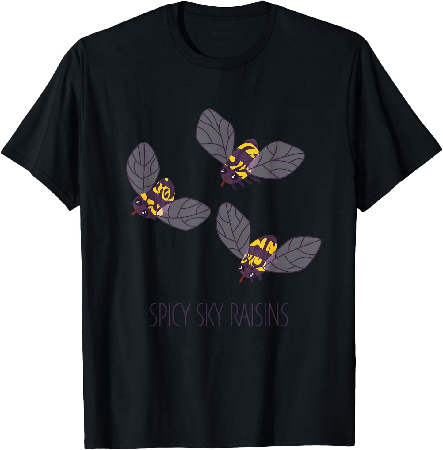 Spicy Sky Raisins Funny Bee Bees Wasp Pollinate T-Shirt - T-Shirt | Black