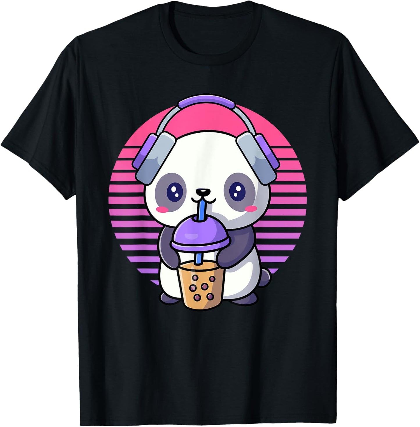 Retro K-Pop Shirts For Teen Girls Women KPop And Bubble Tea T-Shirt - T-Shirt | Black
