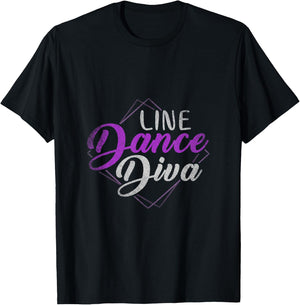 Line Dance Diva Line Dancing T-Shirt - T-Shirt | Black