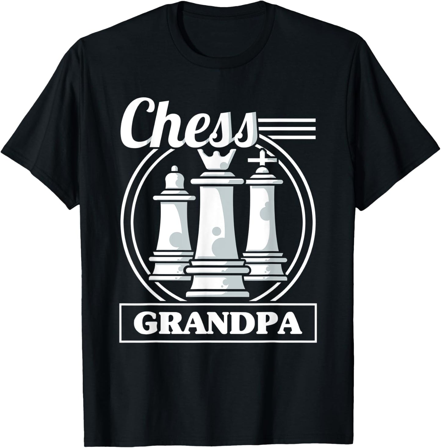 Chess Grandpa Chess Grandfather Funny Chess Player T-Shirt - T-Shirt | Black