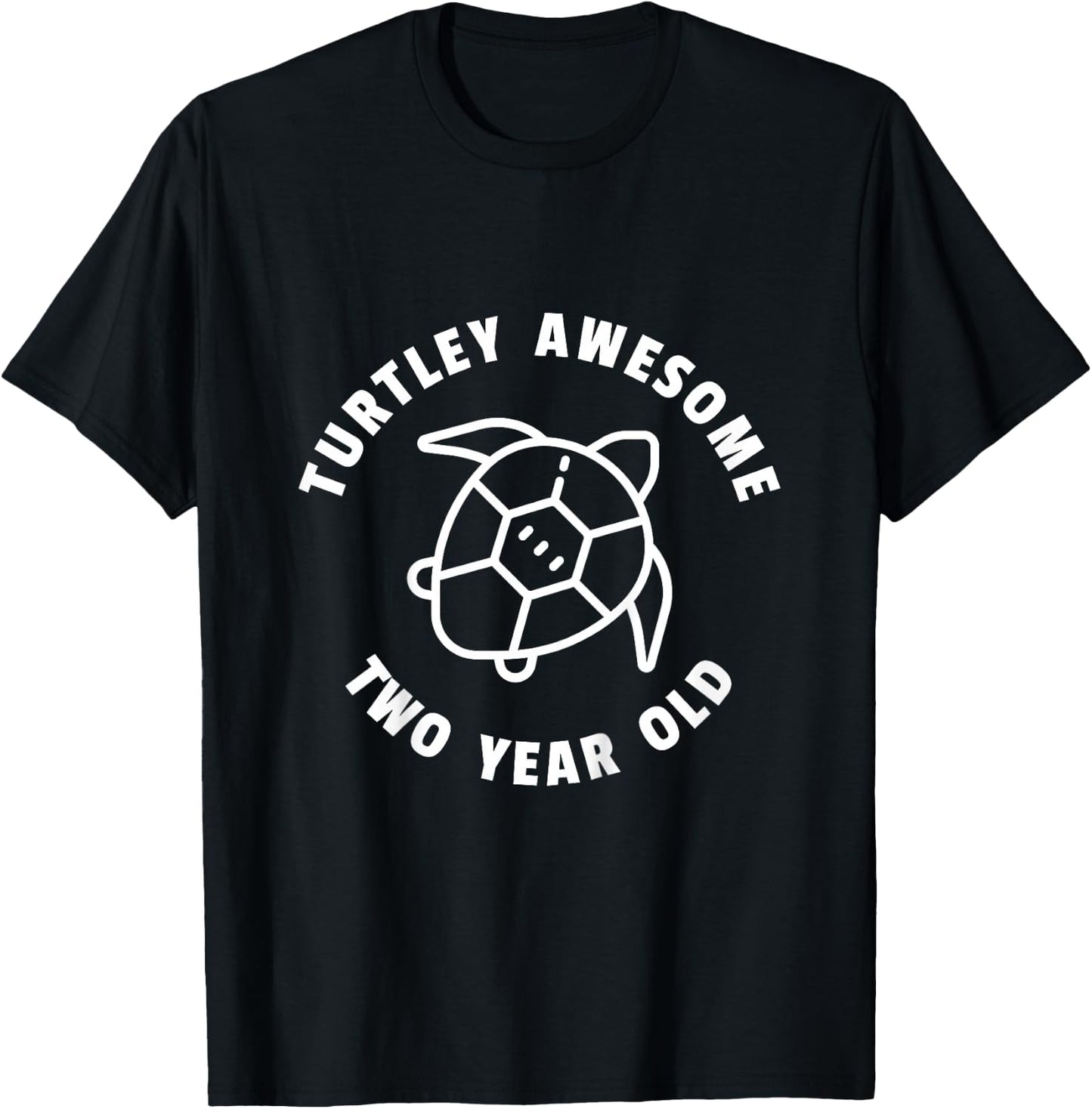 Kids Turtley Awesome Two Year Old - Turtle Birthday Party T-Shirt - T-Shirt | Black