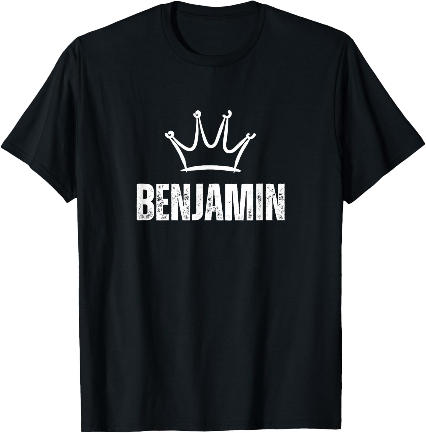 King Benjamin Crown - Custom First Name Birthday #1 Winner T-Shirt - T-Shirt | Black