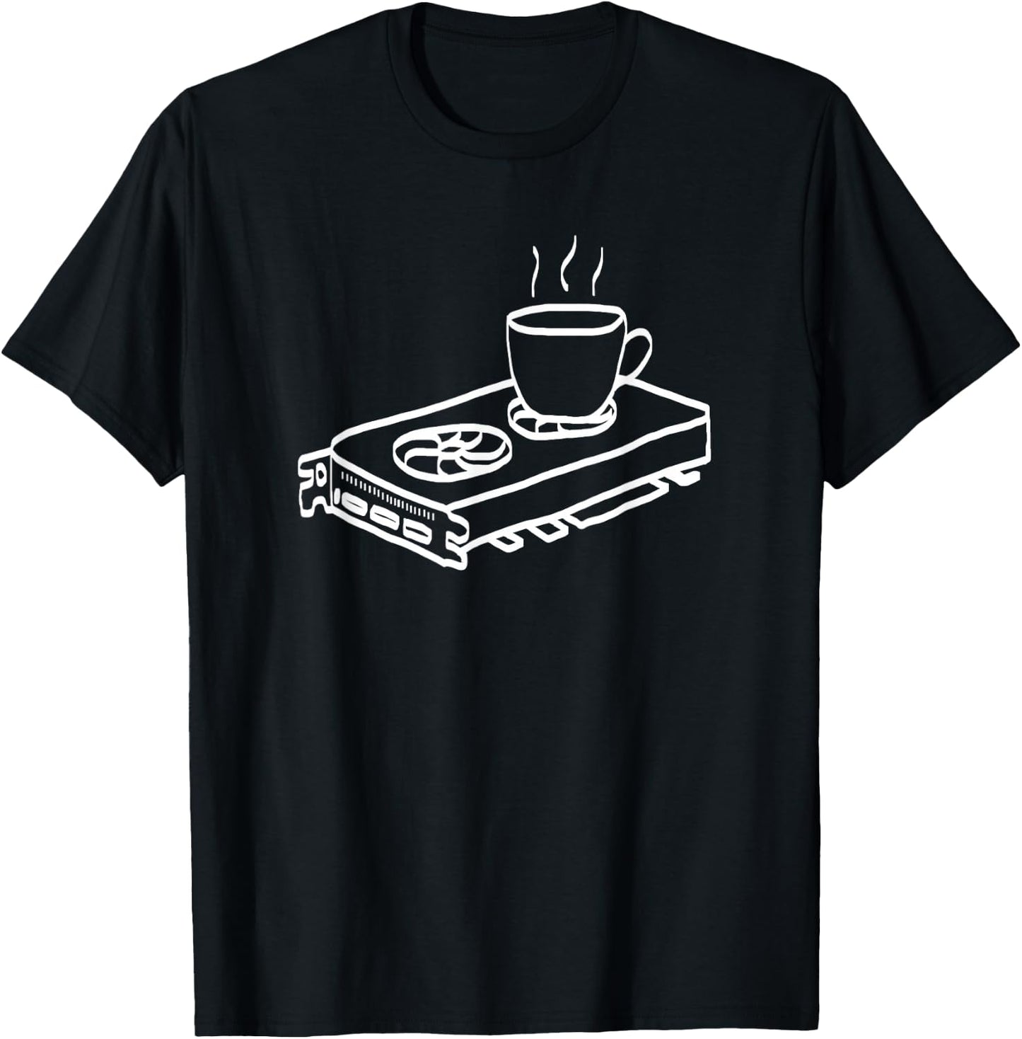 Funny PC Gaming, GPU Cup Holder T-Shirt - T-Shirt | Black