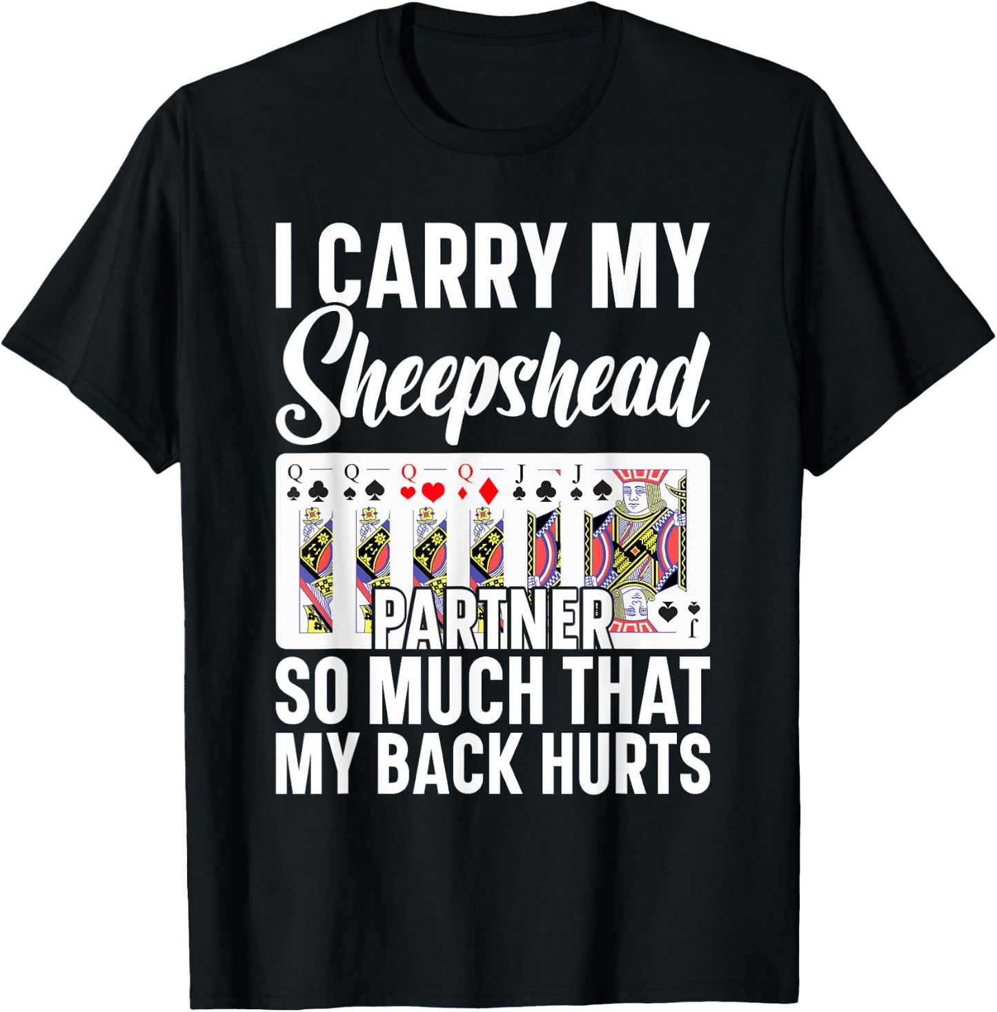 Sheepshead Game Sheepshead Card Game Lover Sheepshead T-Shirt - T-Shirt | Black