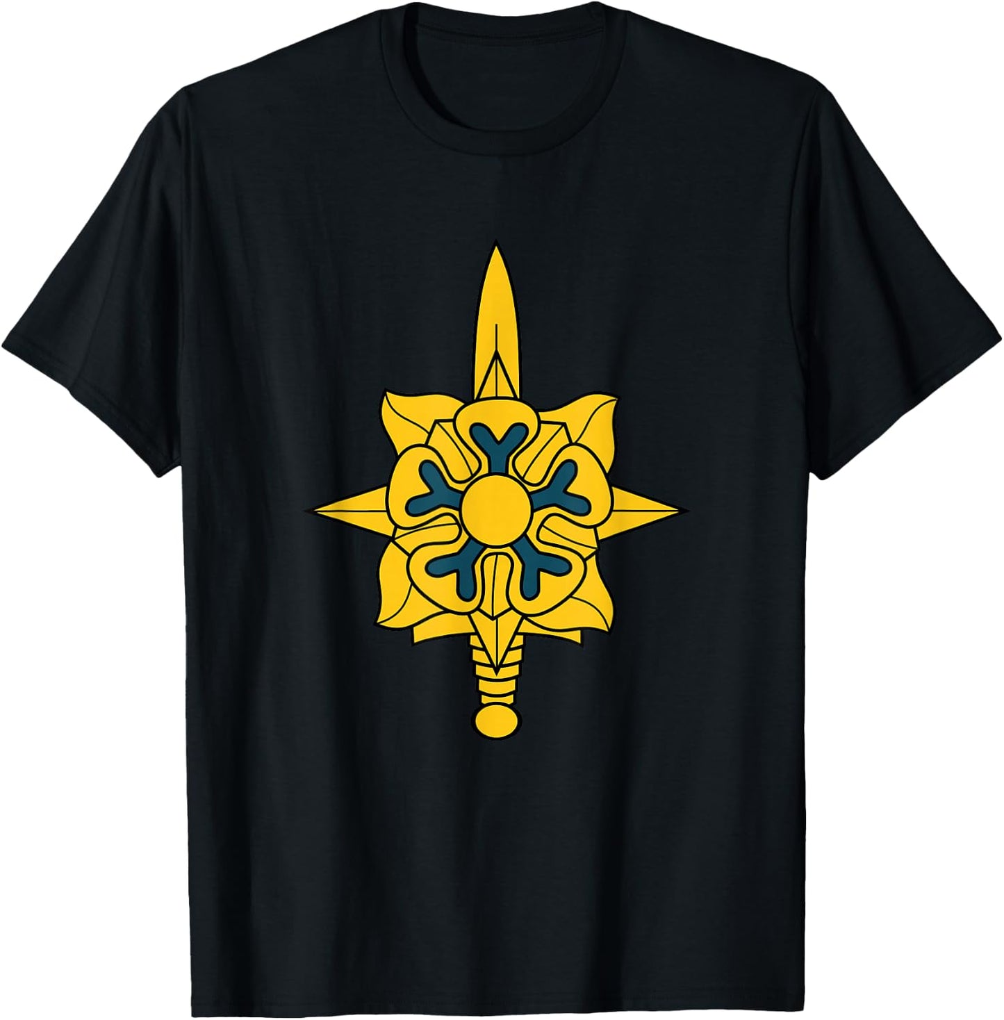 Army Military Intelligence Corps Branch Veteran Insignia T-Shirt - T-Shirt | Black
