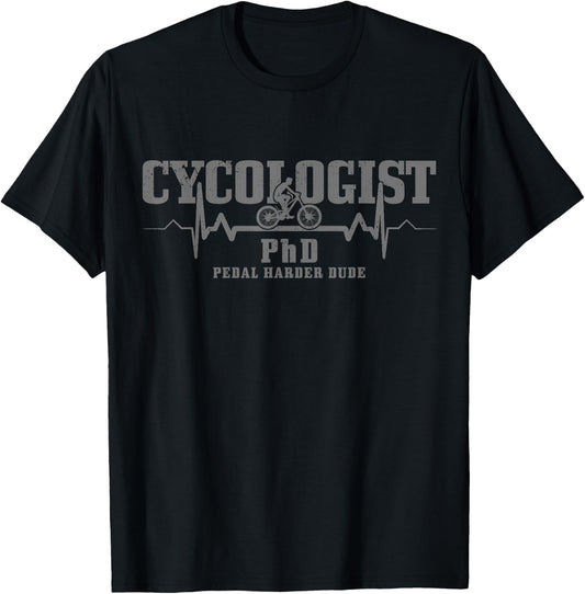 Cycologist Mountain Bike MTB Funny Mountain Biker Gift T-Shirt - T-Shirt | Black