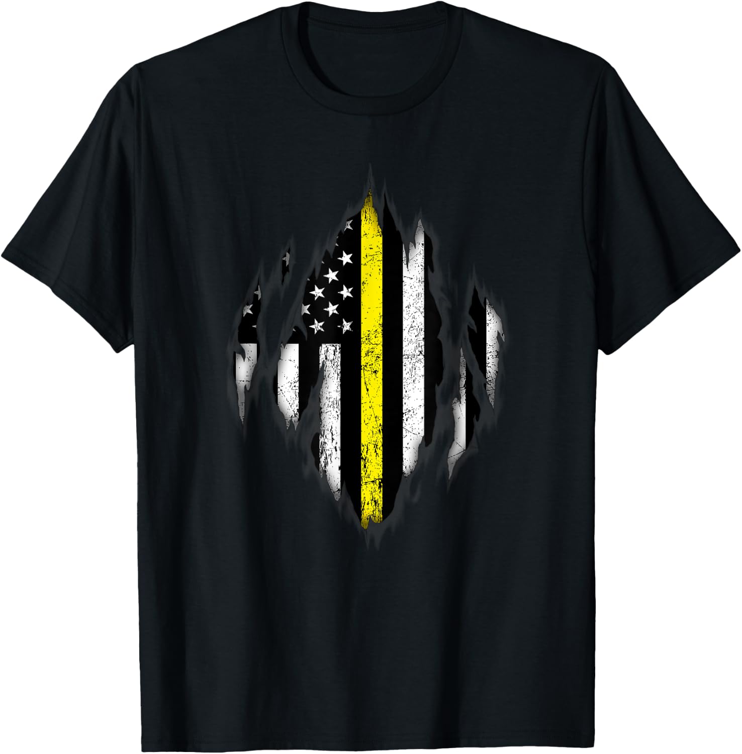 Thin Yellow Line - Tow Lives Matter T-Shirt - T-Shirt | Black