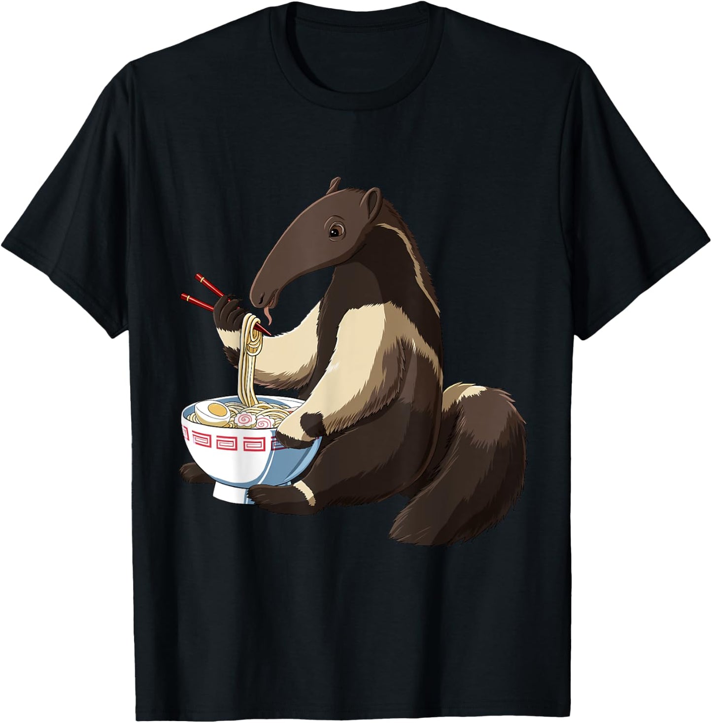 Funny Anteater Gifts Anime Cartoon Anteater , Black, Small T-Shirt - T-Shirt | Black