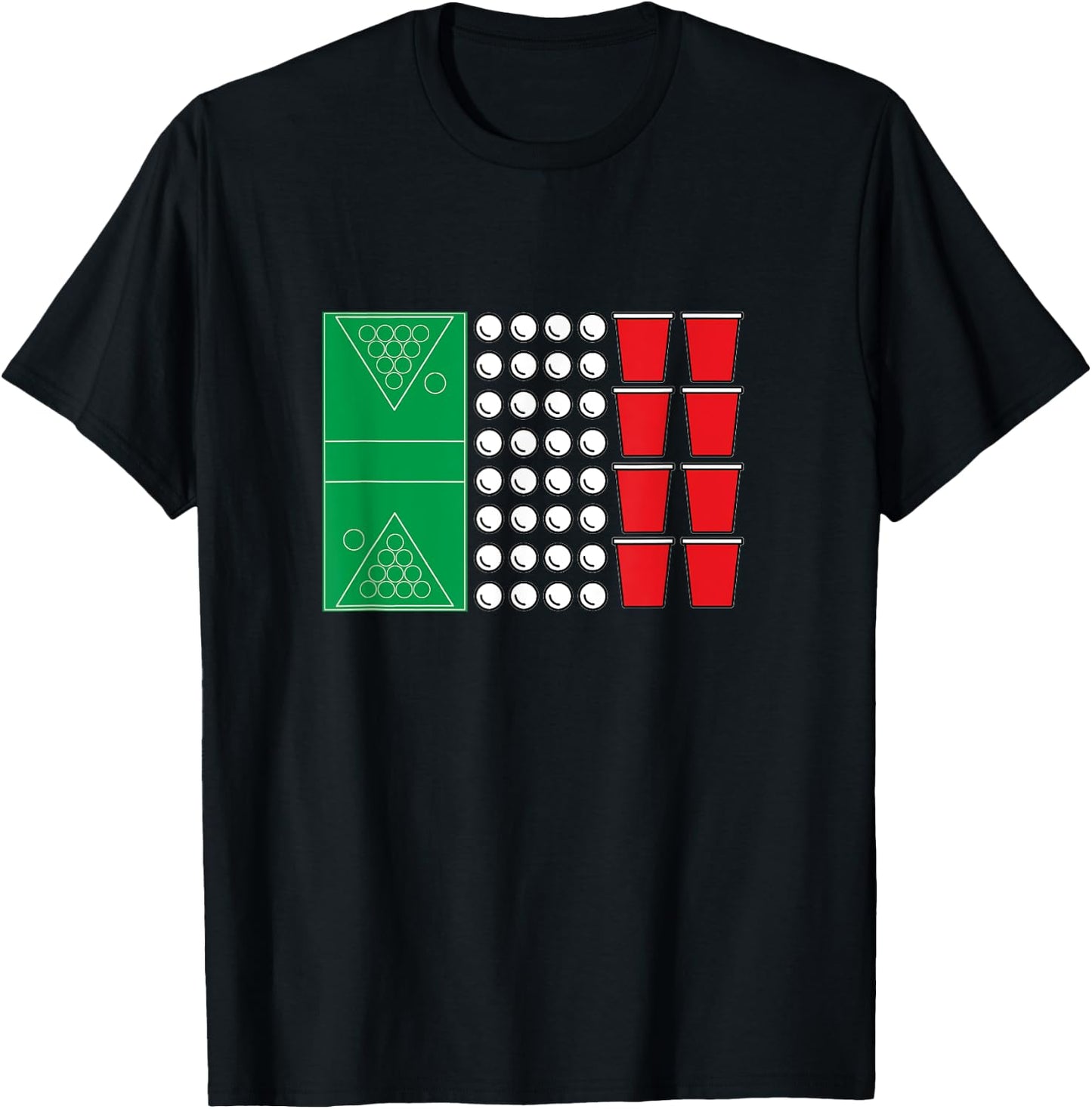 Beer Pong Italy Flag Italian Beerpong Italia T-Shirt - T-Shirt | Black