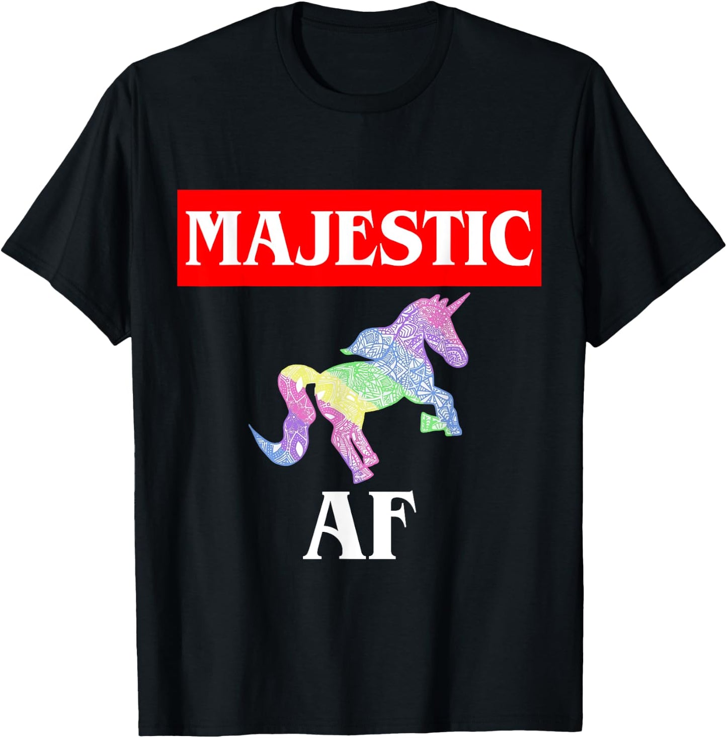 Majestic AF Unicorn T-Shirt - T-Shirt | Black