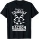 Funny Animal Gift Cute Adorable Men Boys Kids Racoon T-Shirt - T-Shirt | Black