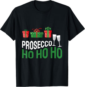 Prosecco Ho Ho Ho Christmas T-Shirt - T-Shirt | Black