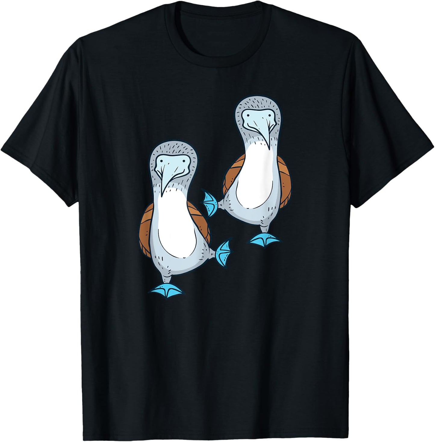 Dancing Sea Bird Fancy Blue Foot Booby - Funny Ornithology T-Shirt - T-Shirt | Black