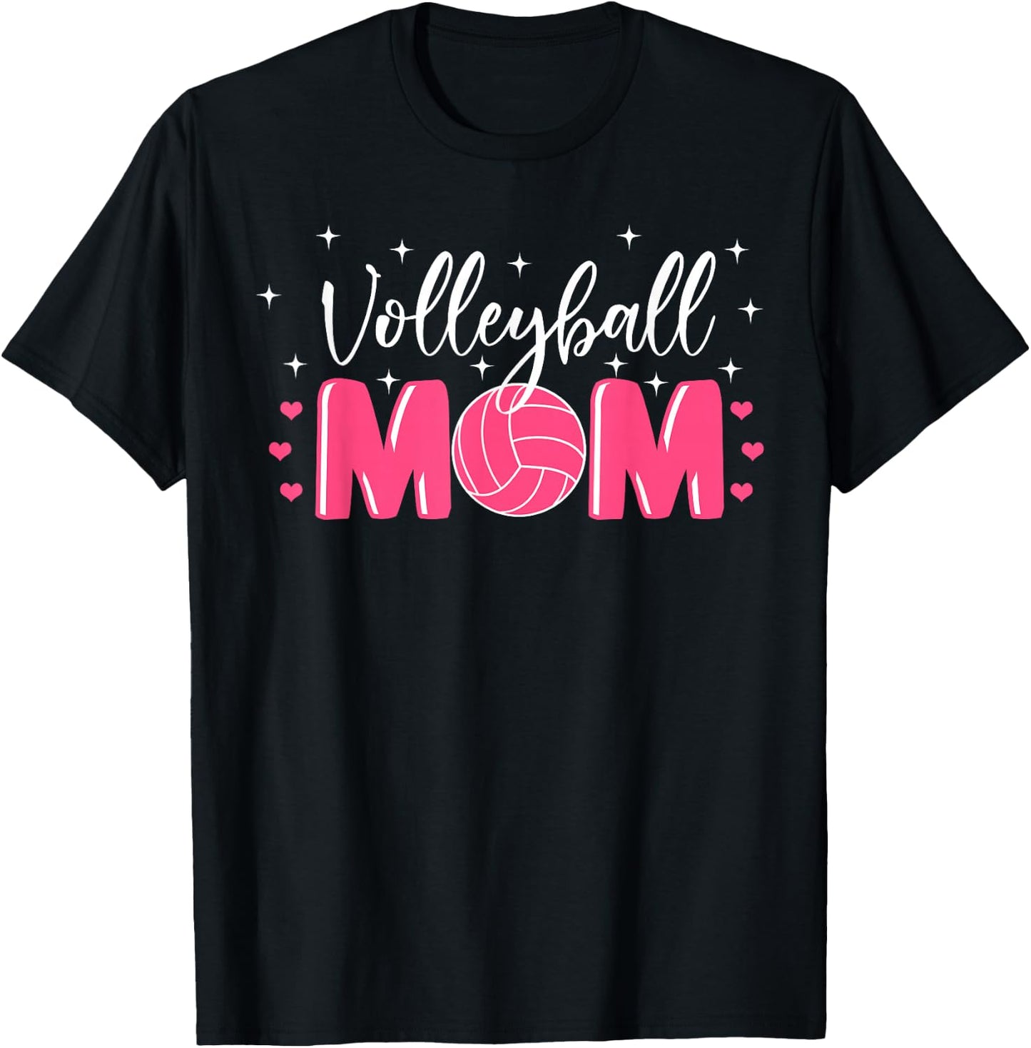 Volleyball Mom Player Mother's Day Mommy Team Sport Fan T-Shirt - T-Shirt | Black