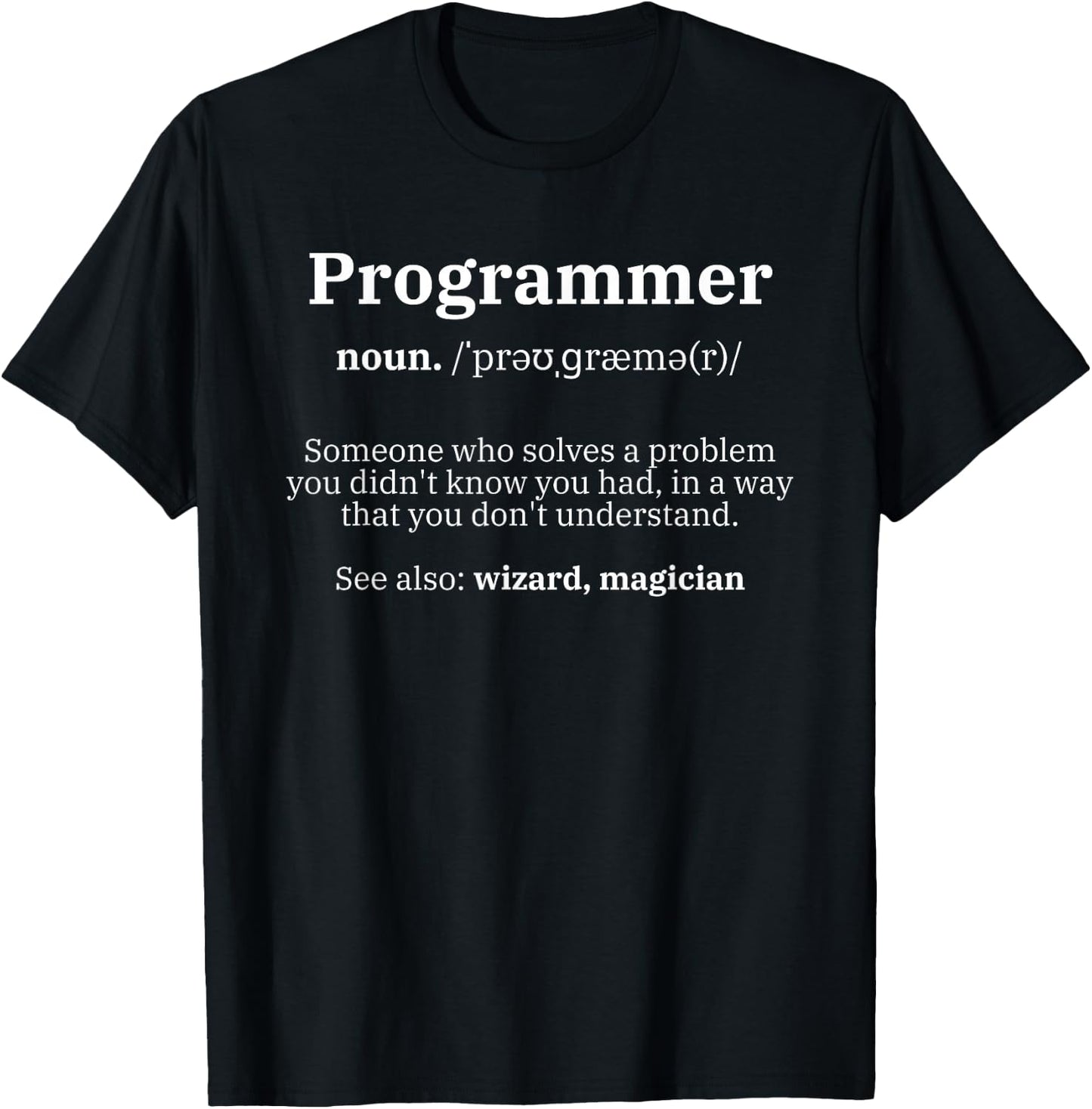 Definition Programmer Meaning - Computer Science & Coding Small T-Shirt - T-Shirt | Black