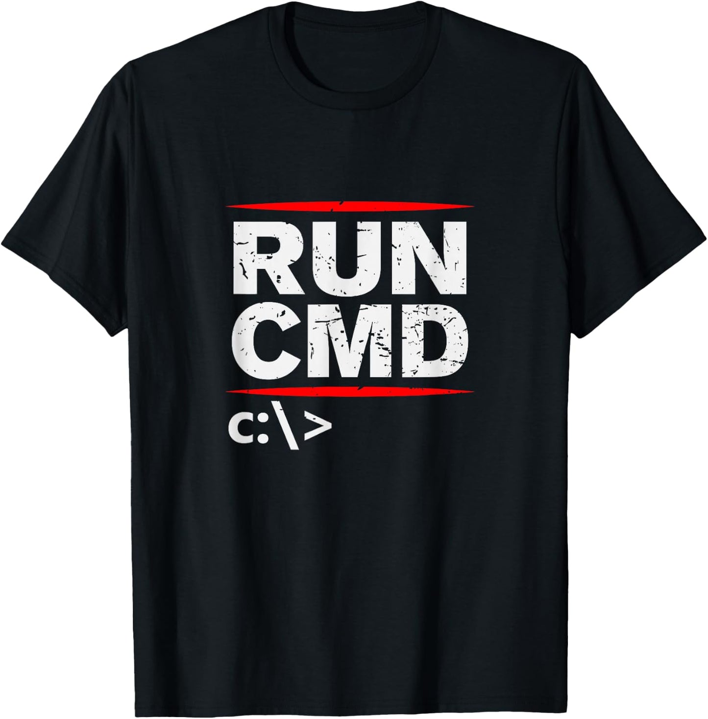 Admins Programmers Run CMD Gift T-Shirt - T-Shirt | Black