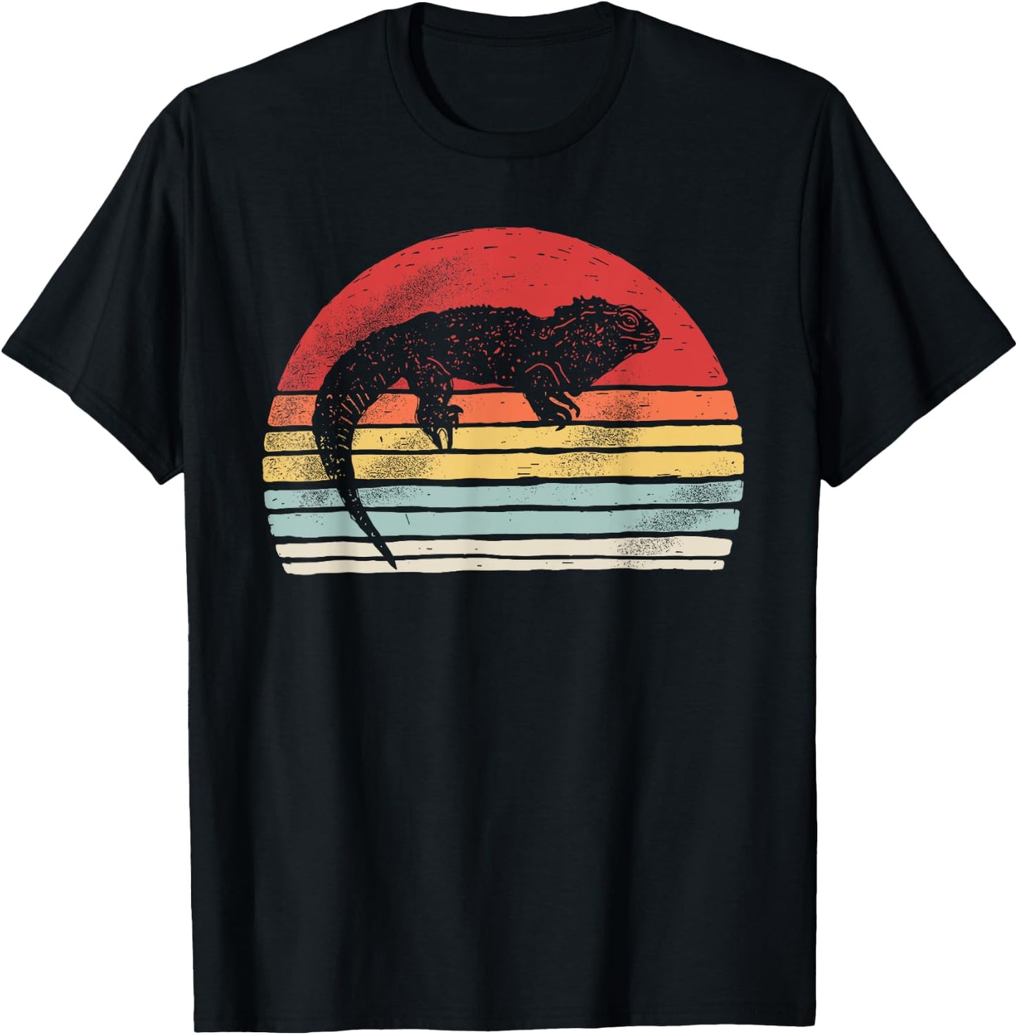 Vintage Retro Tuatara T-Shirt - T-Shirt | Black