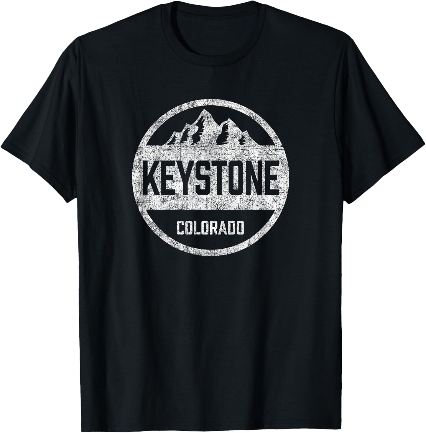 Retro Keystone Colorado Souvenir Mountain Vintage T-Shirt - T-Shirt | Black