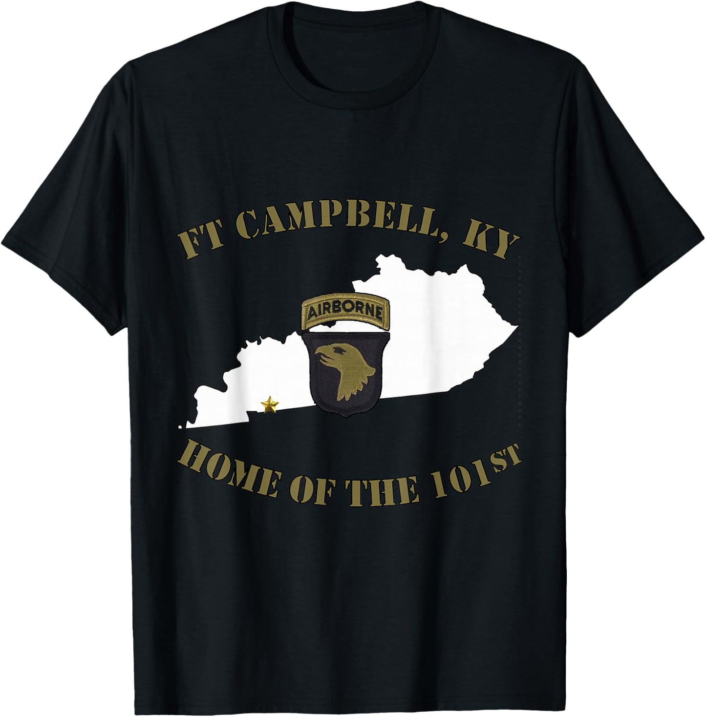 Fort Campbell Army Base-OD Design-Hopkinsville KY design T-Shirt - T-Shirt | Black
