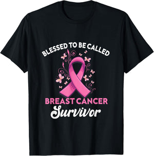 Support Breast Cancer survivor Breast Cancer Awareness T-Shirt - T-Shirt | Black