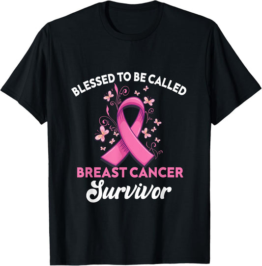 Support Breast Cancer survivor Breast Cancer Awareness T-Shirt - T-Shirt | Black