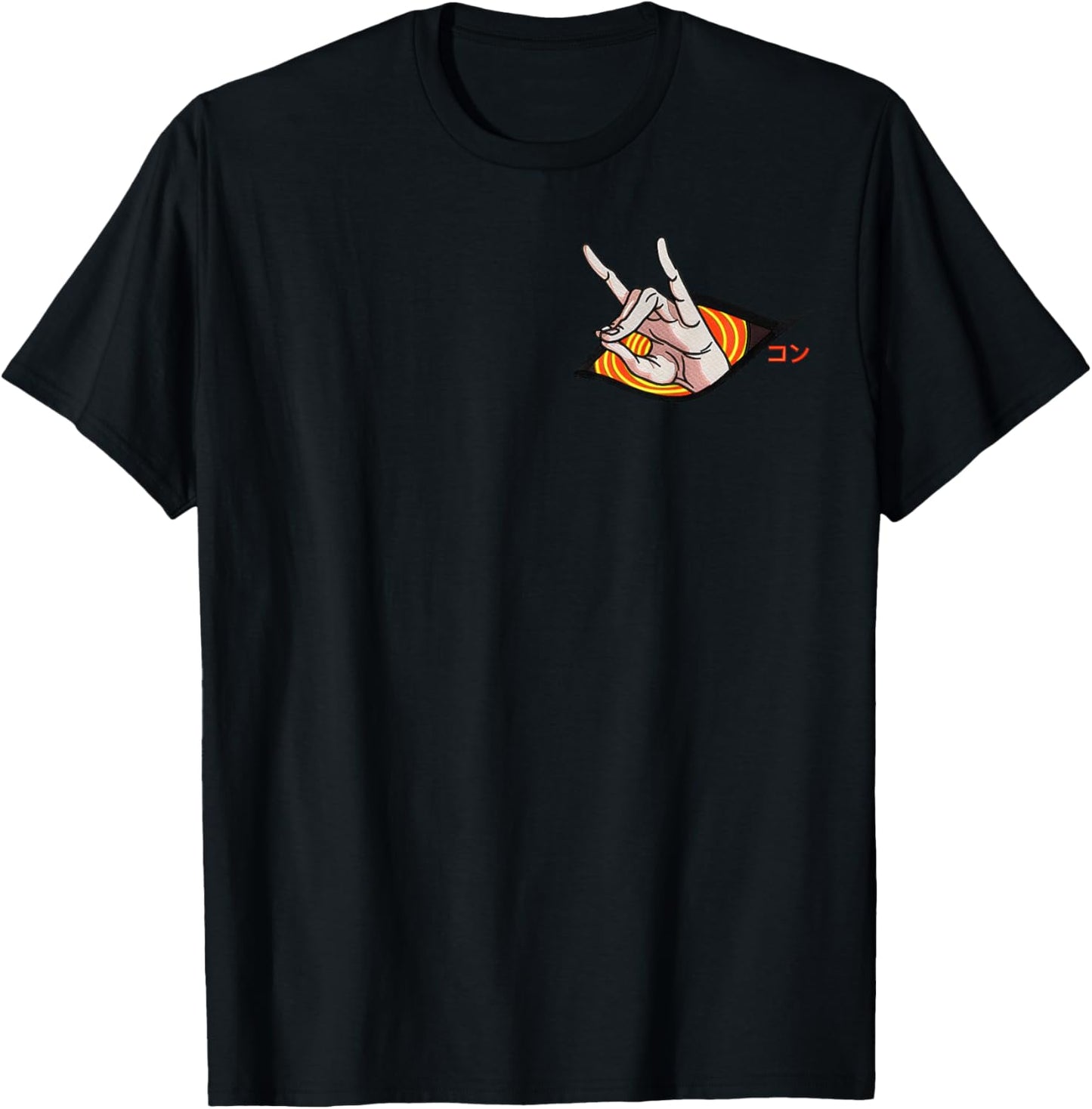 Kon, AKI, Chainsaw Hand Sign T-Shirt - T-Shirt | Black