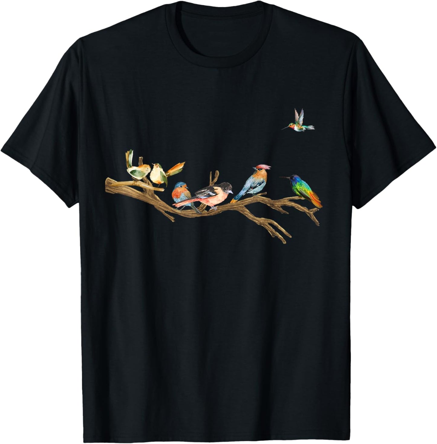 Natural Bird Watcher Bird Nerd Design T-Shirt - T-Shirt | Black