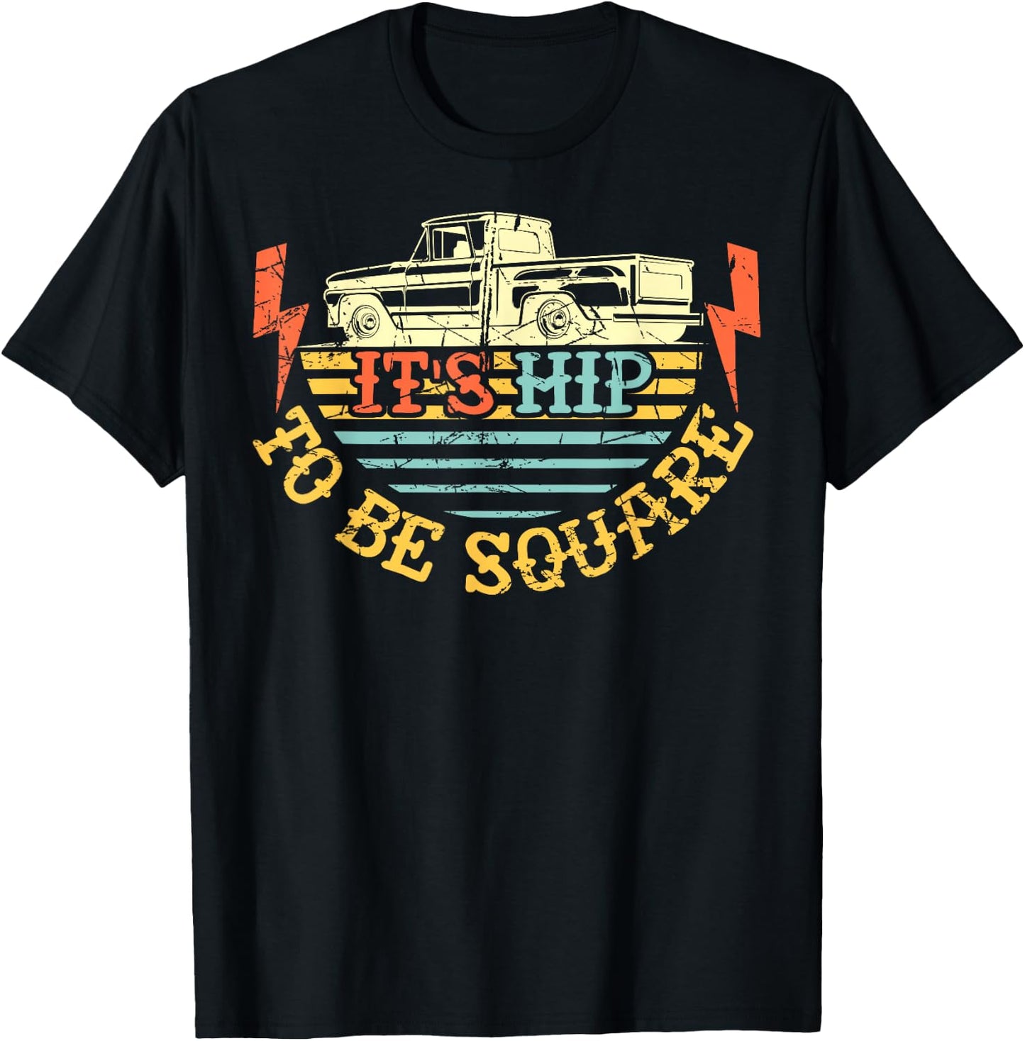 It's Hip To Be Square Vintage squarebody T-Shirt - T-Shirt | Black