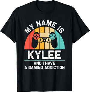 KYLEE Gift Name Personalized Funny Gaming Geek Birthday T-Shirt - T-Shirt | Black