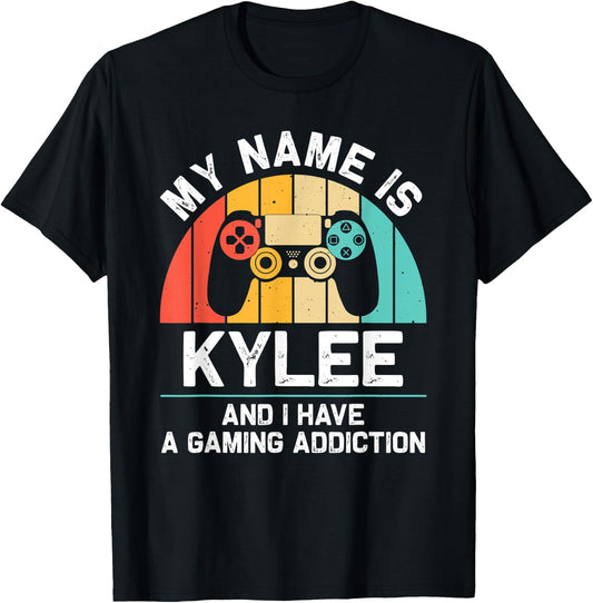 KYLEE Gift Name Personalized Funny Gaming Geek Birthday T-Shirt - T-Shirt | Black