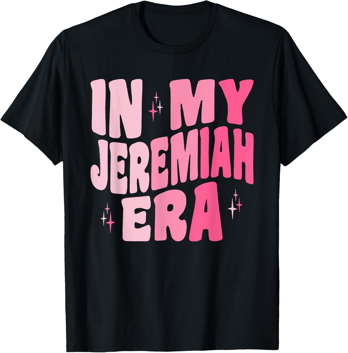 Retro Groovy in My Jeremiah Era Team Jeremiah T-Shirt - T-Shirt | Black