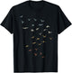 80s Retro Style Dream of Flying Vintage Bird Swarm T-Shirt - T-Shirt | Black