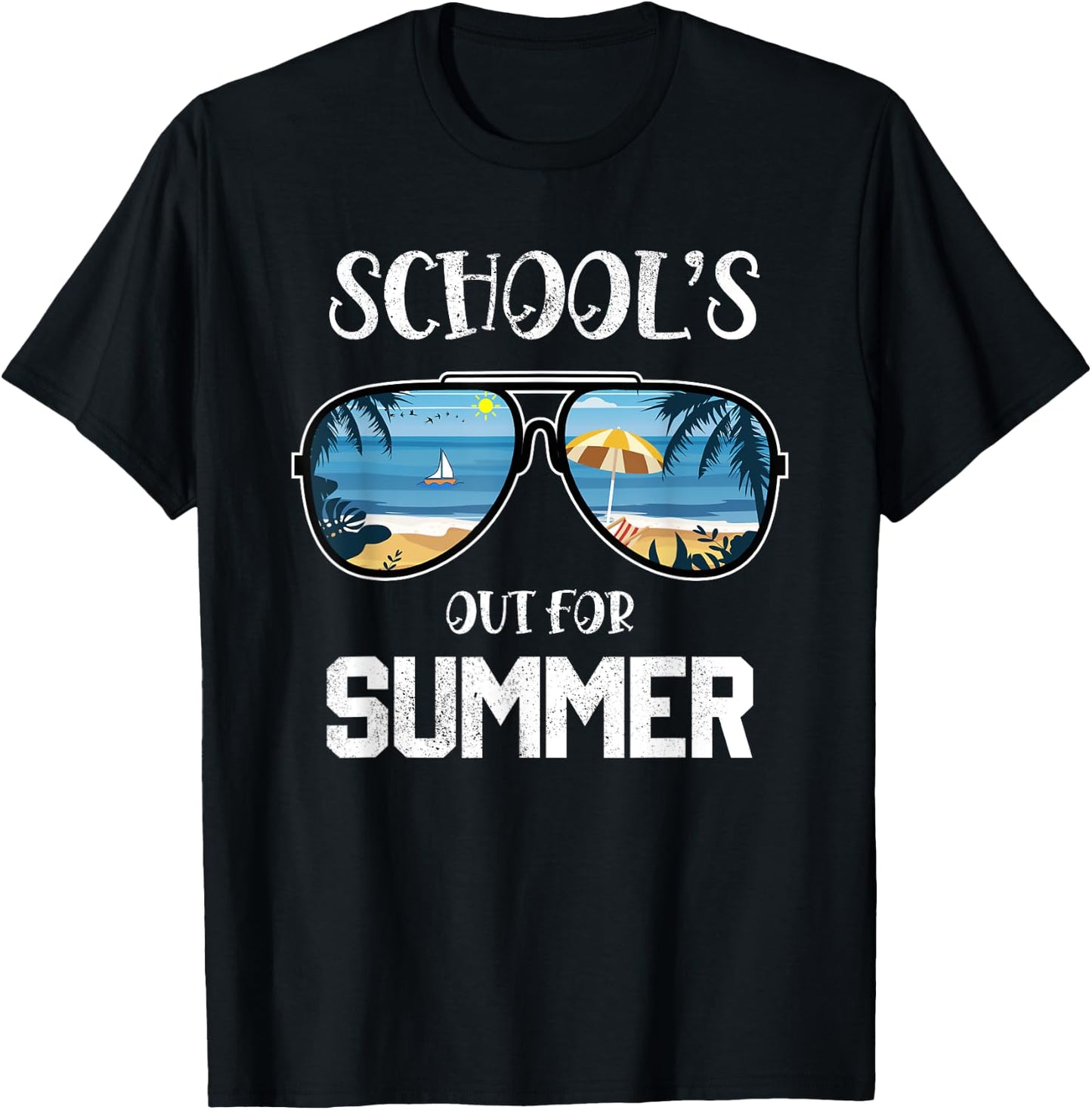 Schools Out For Summer Last Day Of School Student Teacher Men Women Girls Kids T-Shirt - T-Shirt | Black