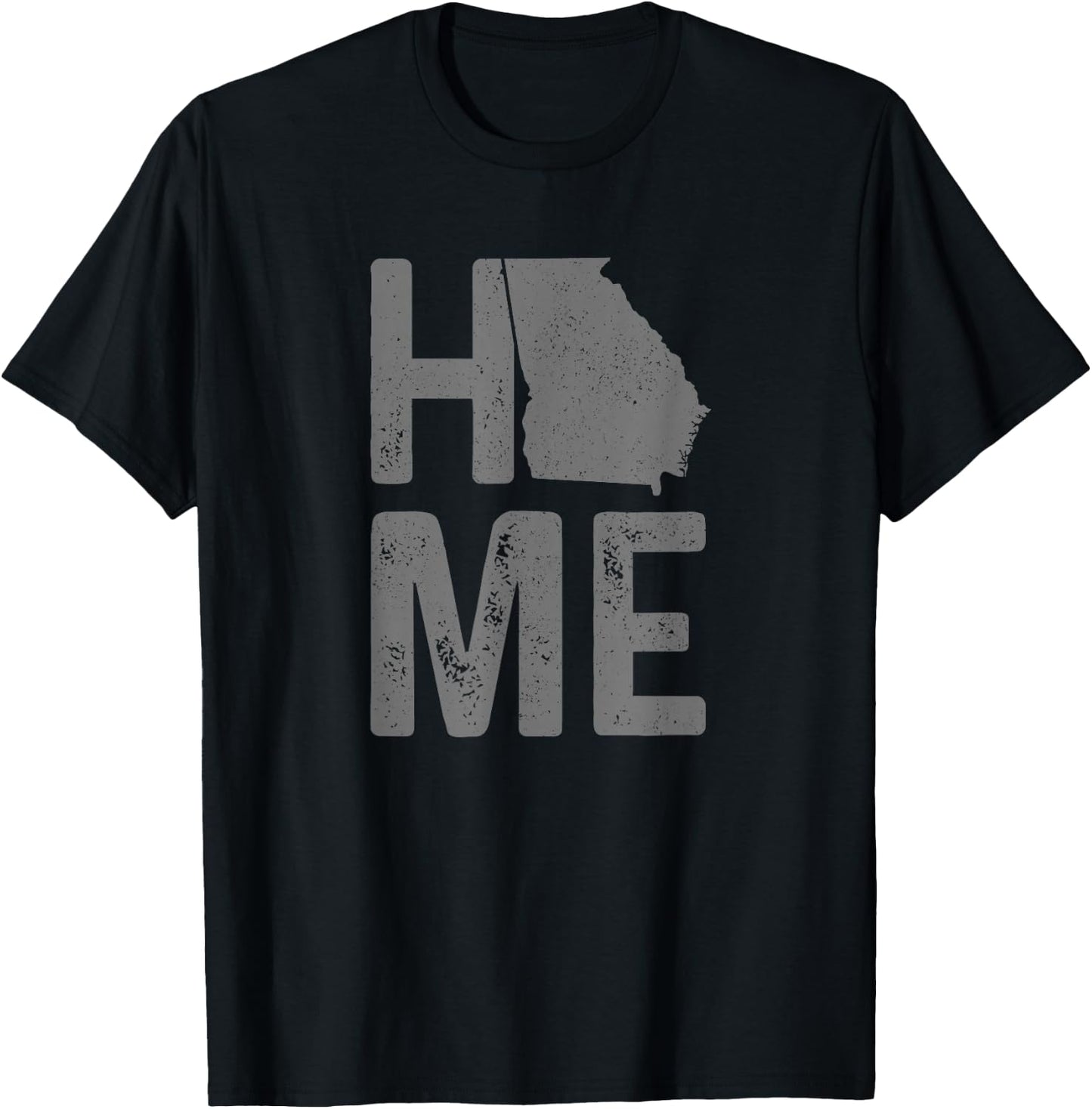 Georgia Home Vintage State Map Pride Gift T-Shirt - T-Shirt | Black