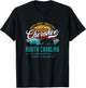 Cherokee North Carolina Retro Sunset Great Smoky Mountains T-Shirt - T-Shirt | Black