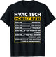 HVAC Tech Tools Funny Vintage HVAC Technician Hourly Rate T-Shirt - T-Shirt | Black