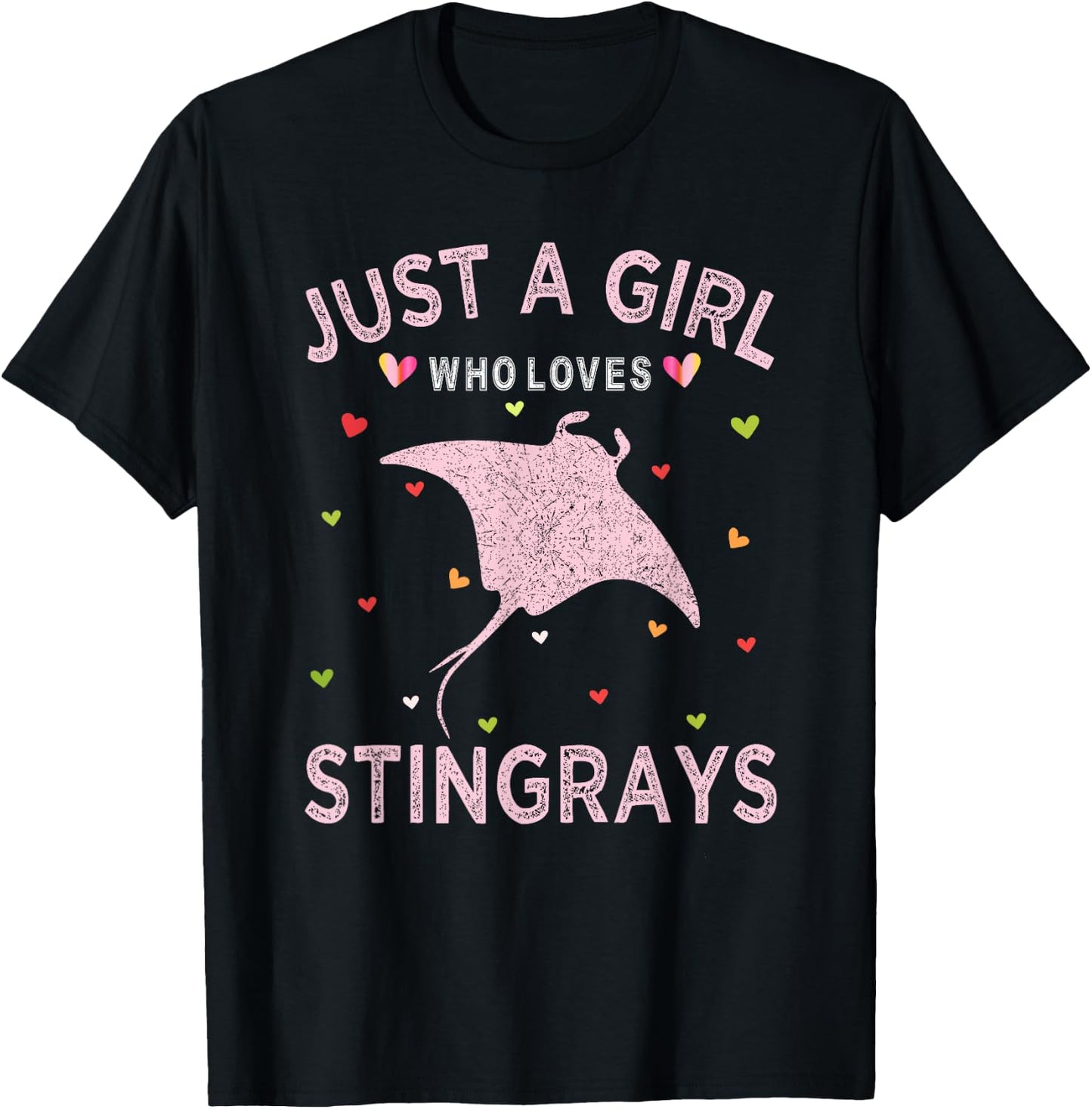 Stingray Lover Women Just A Girl Who Loves Stingrays T-Shirt - T-Shirt | Black