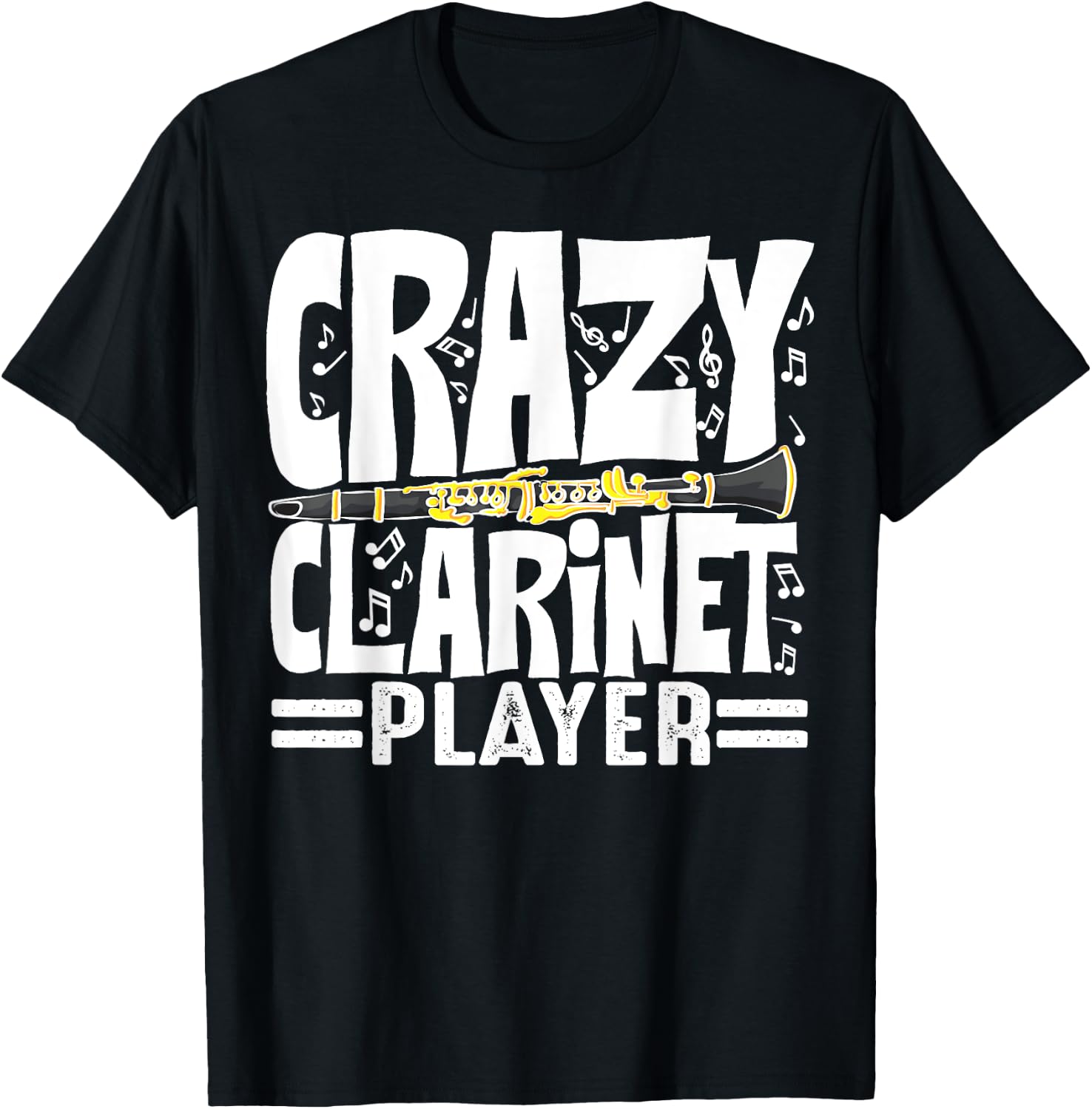 Funny Crazy Clarinet Player Gift Clarinetist Men Women T-Shirt - T-Shirt | Black