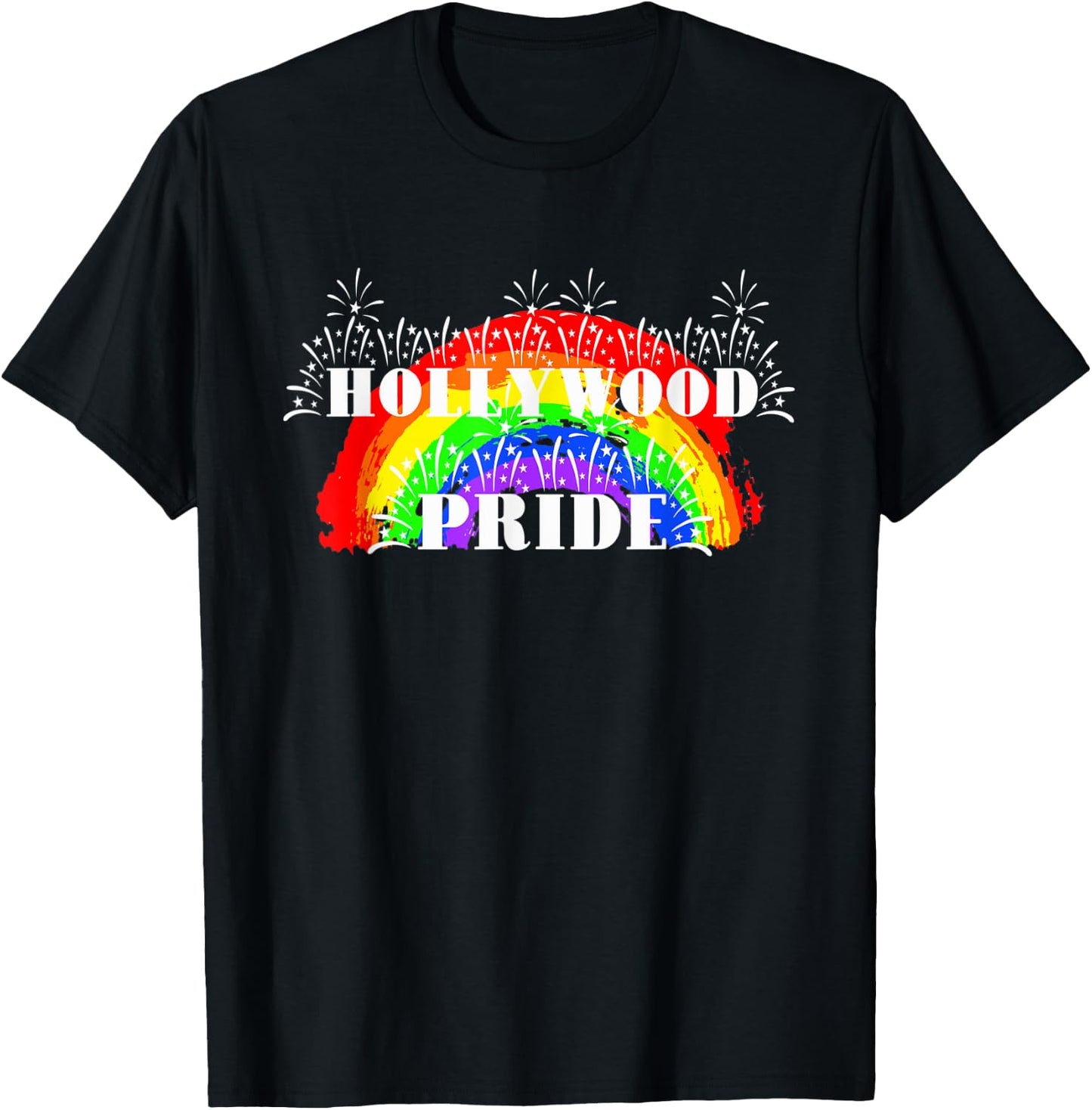 Hollywood Pride Rainbow for Gay Pride T-Shirt - T-Shirt | Black