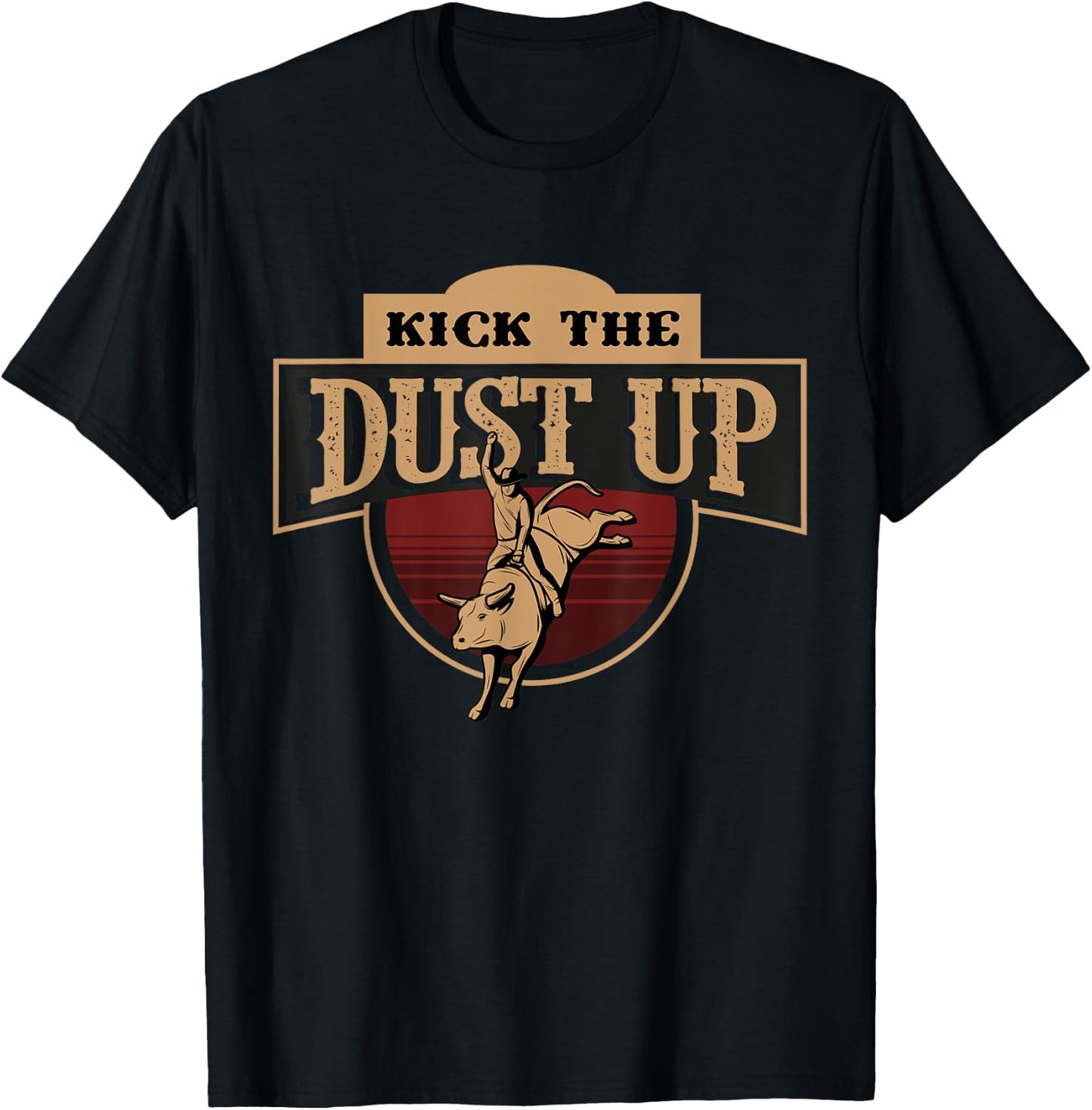 Cowboy and Cowgirl on Rodeo or Farm for kick the dust up T-Shirt - T-Shirt | Black