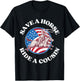 vintage funny sayings Save A Horse Ride A Cousin Sarcastic T-Shirt - T-Shirt | Black