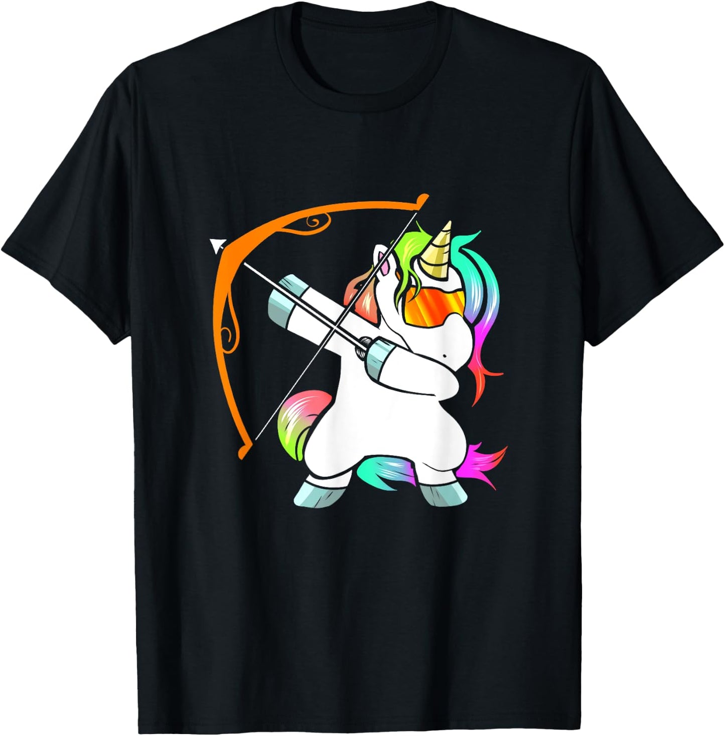 Archery Unicorn for Kids Archer with Bow and Arrow Kid T-Shirt - T-Shirt | Black
