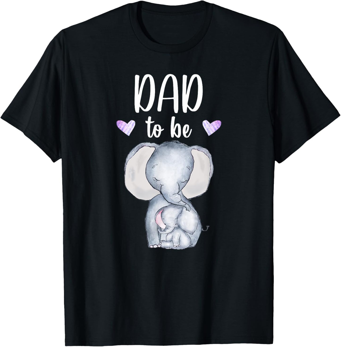 Dad To Be Elephant Baby Shower Future Dad T-Shirt - T-Shirt | Black