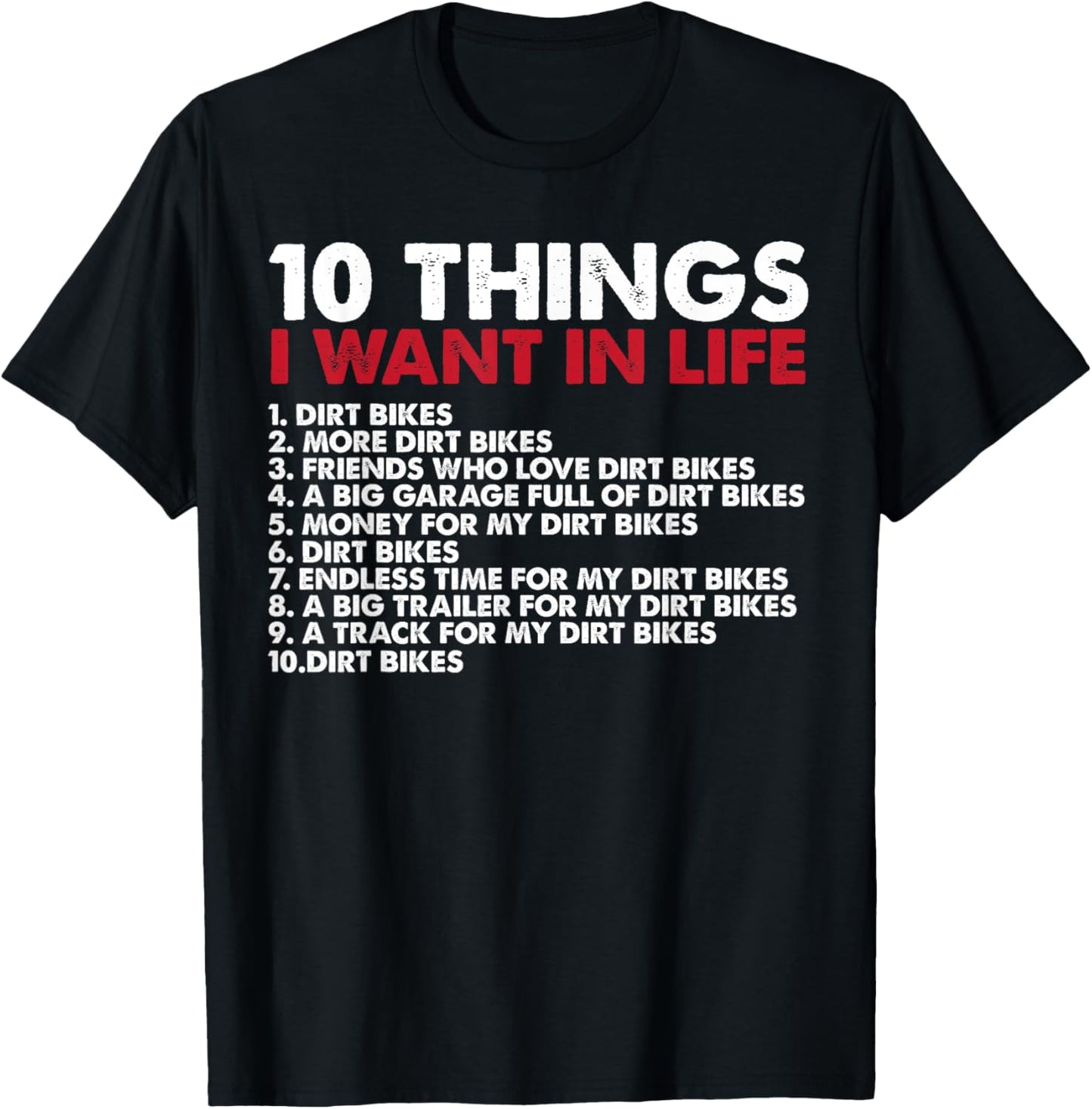 Motocross Life Checklist Funny Dirt Bike Off-Road MX Passion T-Shirt - T-Shirt | Black