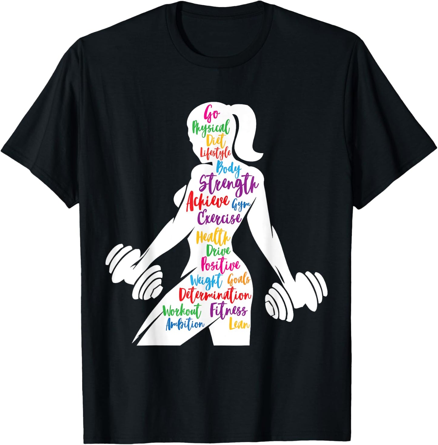 Women Gym Motivation Workout Motivational Fitness Lover Gift T-Shirt - T-Shirt | Black