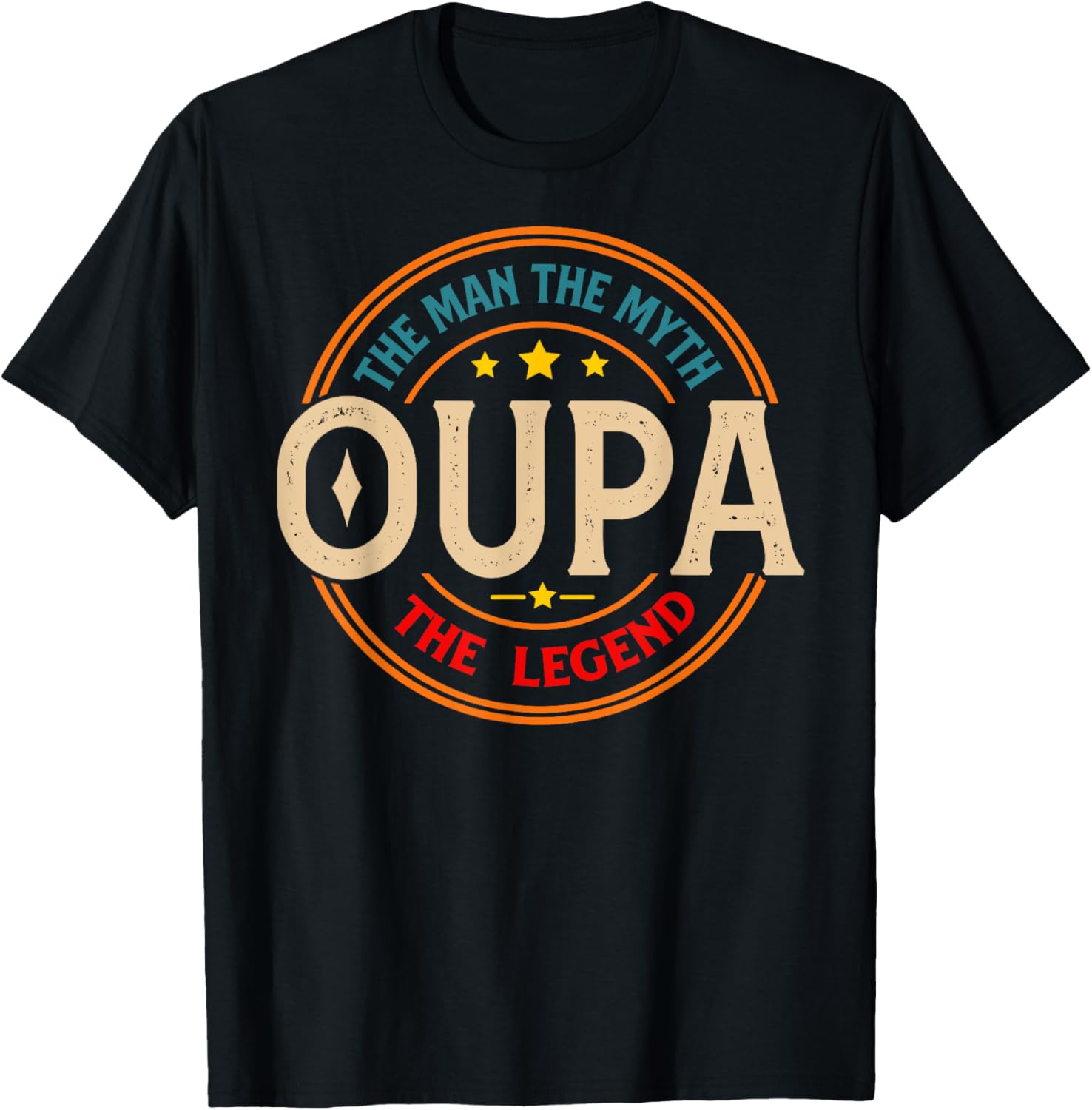 OUPA The Legend The Man, Funny OUPA Fathers Day T-Shirt - T-Shirt | Black