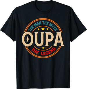 OUPA The Legend The Man, Funny OUPA Fathers Day T-Shirt - T-Shirt | Black