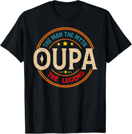 OUPA The Legend The Man, Funny OUPA Fathers Day T-Shirt - T-Shirt | Black